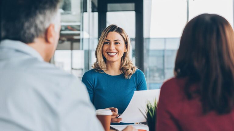 A couple working with an insurance agent