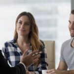 insurance advisor with clients