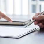 signing a document